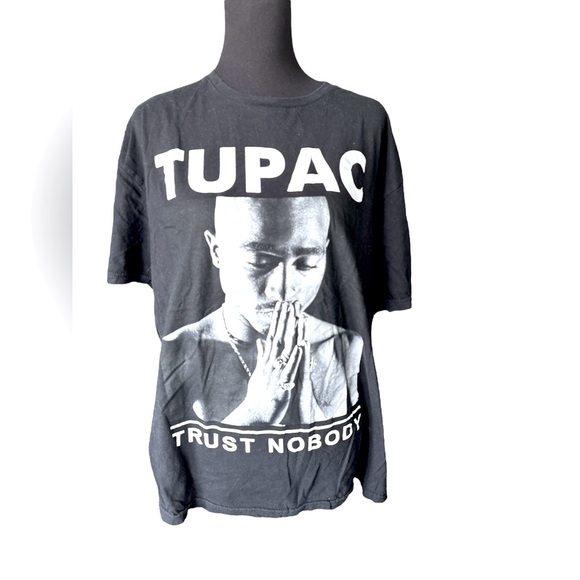 2Pac Other - 2Pac Tupac Trust Nobody Black T-shirt, Size XL, Hip Hop Rap Casual Streetwear